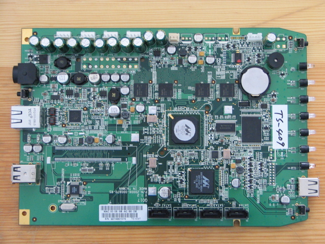 Front side of the TS-409 mainboard