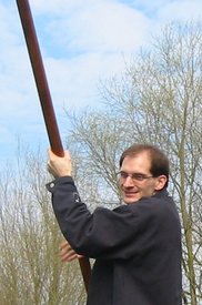 Martin punting on the river Cam